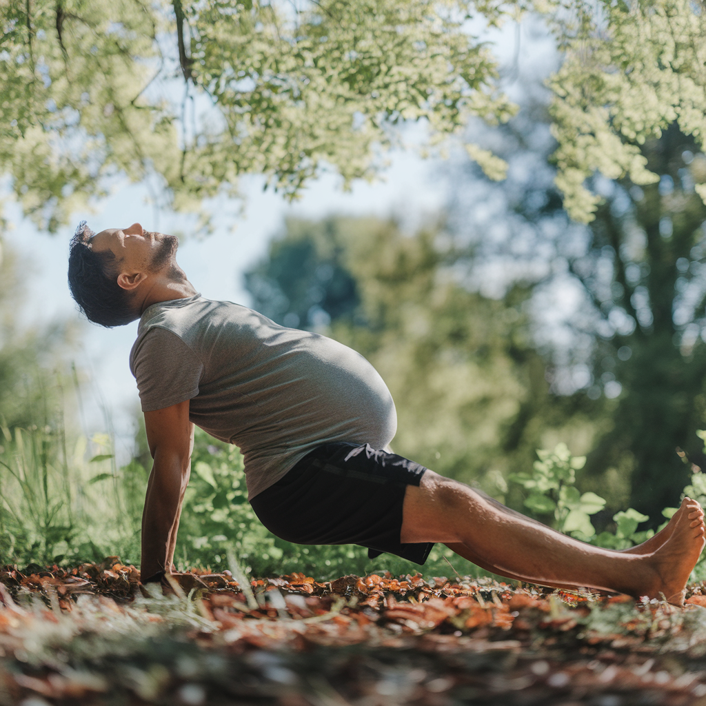 Pregnant Man Yoga Vibes