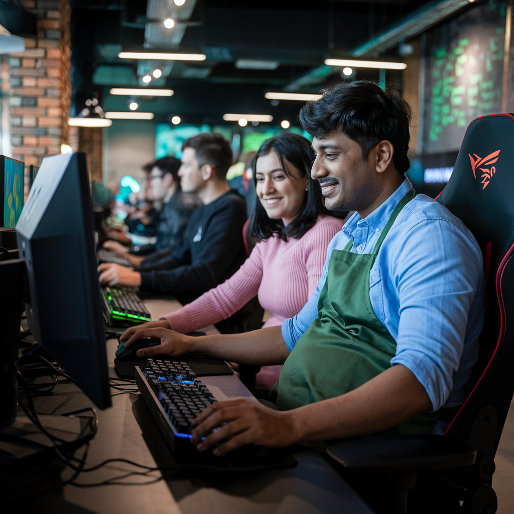 Gaming Café Adventures: Four Months Pregnant