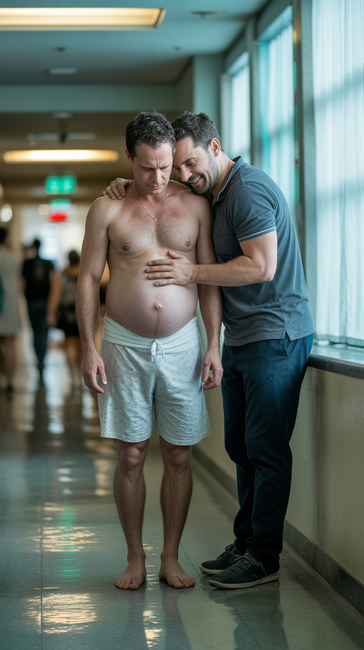 Epic Journey of a Pregnant Man in Labor