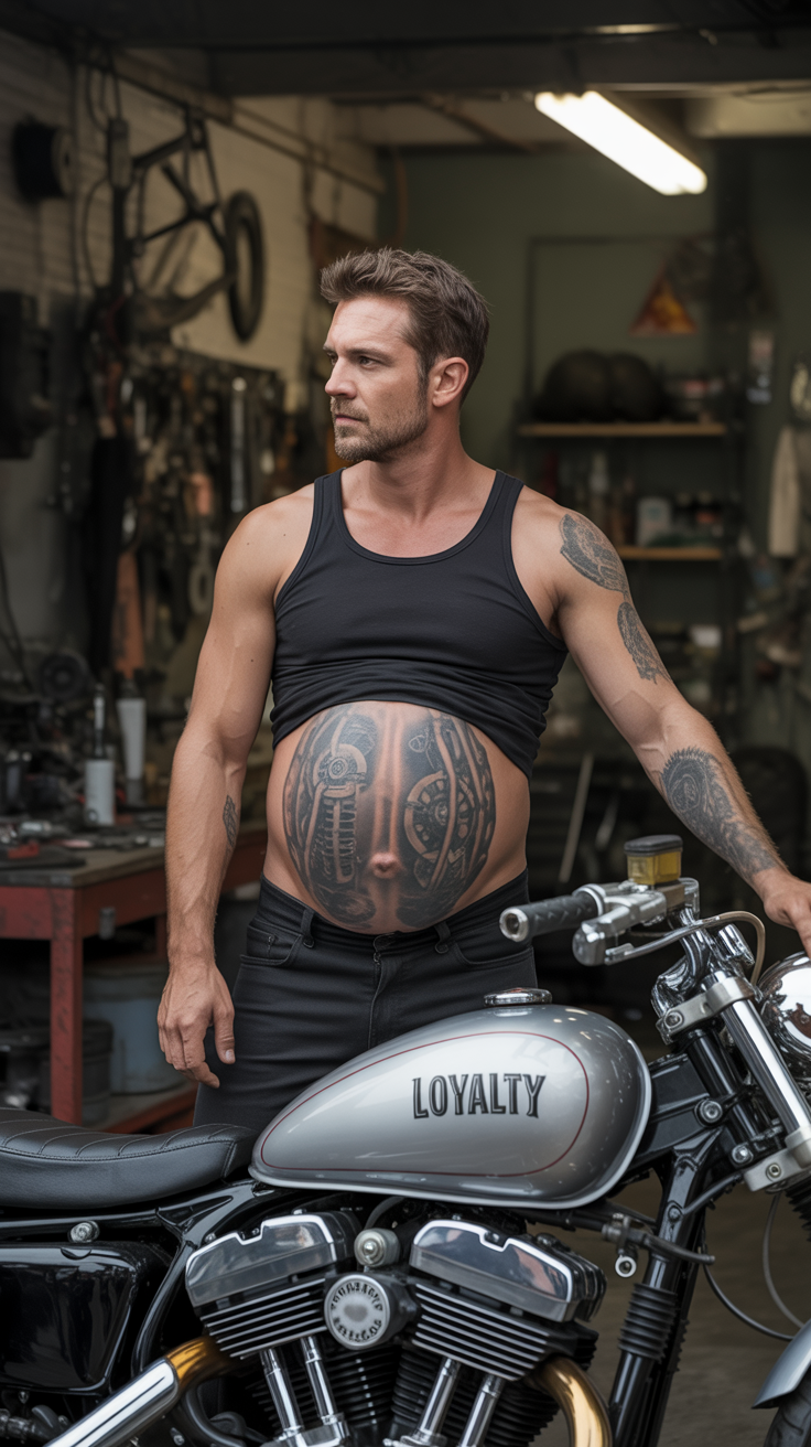 Pregnant Power: Biker Dad in the Garage